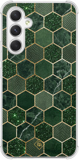 Casimoda Samsung Galaxy A15 shockproof hoesje - Kubus groen