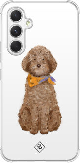 Casimoda Samsung Galaxy A15 shockproof hoesje - Labradoodle Bruin/beige