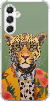Casimoda Samsung Galaxy A15 shockproof hoesje - Luipaard hipster Groen