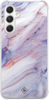 Casimoda Samsung Galaxy A15 shockproof hoesje - Marmer paars Roze