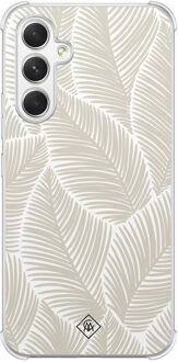 Casimoda Samsung Galaxy A15 shockproof hoesje - Palmy leaves beige Bruin/beige