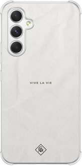 Casimoda Samsung Galaxy A15 shockproof hoesje - Vive la vie Mint