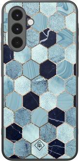 Casimoda Samsung Galaxy A16 hoesje - Blue cubes Blauw