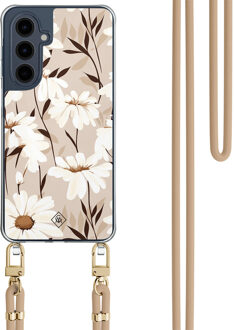 Casimoda Samsung Galaxy A16 hoesje met beige koord - In bloom Bruin/beige