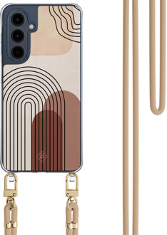 Casimoda Samsung Galaxy A16 hoesje met beige koord - Warm curves Bruin/beige
