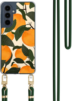 Casimoda Samsung Galaxy A16 hoesje met groen koord - Orange garden