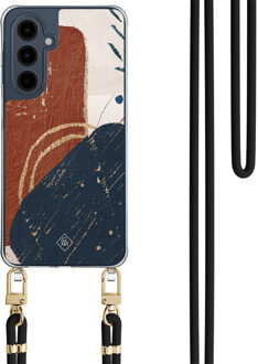 Casimoda Samsung Galaxy A16 hoesje met zwart koord - Abstract terracotta Multi