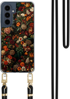 Casimoda Samsung Galaxy A16 hoesje met zwart koord - Exotic garden Multi