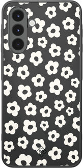 Casimoda Samsung Galaxy A16 hoesje - Retro bloempjes Zwart