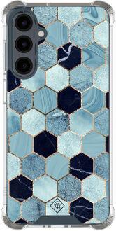Casimoda Samsung Galaxy A16 shockproof hoesje - Blue cubes Blauw