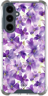 Casimoda Samsung Galaxy A16 shockproof hoesje - Floral violet Paars