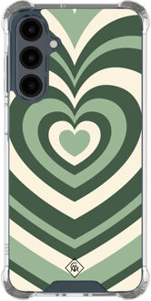 Casimoda Samsung Galaxy A16 shockproof hoesje - Groen hart swirl
