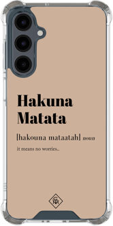 Casimoda Samsung Galaxy A16 shockproof hoesje - Hakuna matata Bruin/beige