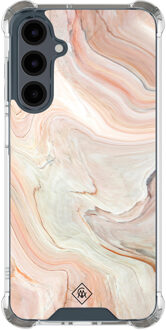 Casimoda Samsung Galaxy A16 shockproof hoesje - Marmer waves Bruin/beige