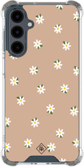 Casimoda Samsung Galaxy A16 shockproof hoesje - Sweet daisies Bruin/beige