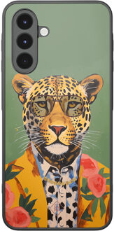 Casimoda Samsung Galaxy A17 hoesje - Luipaard hipster Groen