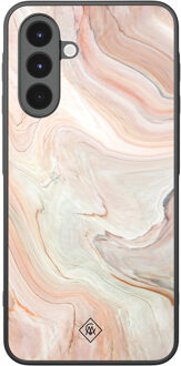 Casimoda Samsung Galaxy A17 hoesje - Marmer waves Bruin/beige