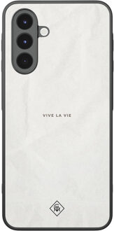 Casimoda Samsung Galaxy A17 hoesje - Vive la vie Bruin/beige