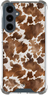 Casimoda Samsung Galaxy A17 shockproof hoesje - Koeienprint Bruin/beige