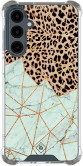 Casimoda Samsung Galaxy A17 shockproof hoesje - Luipaard marmer mint Multi