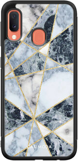 Casimoda Samsung Galaxy A20e hoesje - Abstract marmer blauw