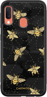 Casimoda Samsung Galaxy A20e hoesje - Bee yourself Zwart