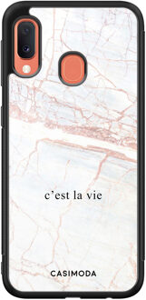 Casimoda Samsung Galaxy A20e hoesje - C'est la vie Bruin/beige