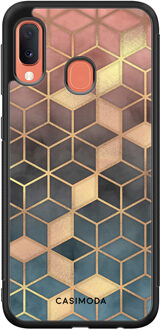 Casimoda Samsung Galaxy A20e hoesje - Cubes art Rood