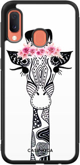 Casimoda Samsung Galaxy A20e hoesje - Giraffe Wit
