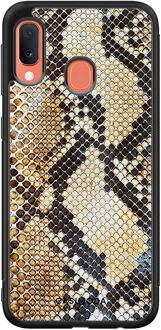 Casimoda Samsung Galaxy A20e hoesje - Golden snake Bruin/beige
