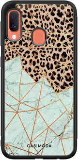 Casimoda Samsung Galaxy A20e hoesje - Luipaard marmer mint
