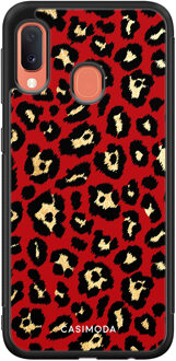 Casimoda Samsung Galaxy A20e hoesje - Luipaard rood