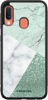 Casimoda Samsung Galaxy A20e hoesje - Minty marmer collage