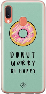 Casimoda Samsung Galaxy A20e siliconen hoesje - Donut worry Roze