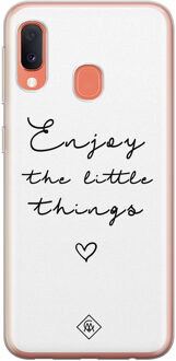 Casimoda Samsung Galaxy A20e siliconen hoesje - Enjoy life Geel