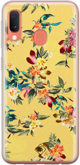 Casimoda Samsung Galaxy A20e siliconen hoesje - Floral days Groen