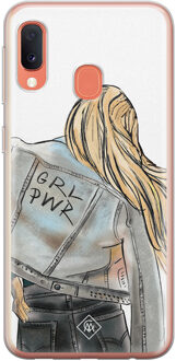 Casimoda Samsung Galaxy A20e siliconen hoesje - GRL PWR Roze