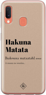 Casimoda Samsung Galaxy A20e siliconen hoesje - Hakuna matata Blauw