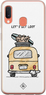 Casimoda Samsung Galaxy A20e siliconen hoesje - Let's get lost Roze