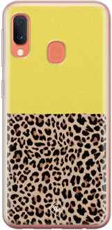 Casimoda Samsung Galaxy A20e siliconen hoesje - Luipaard geel Zwart