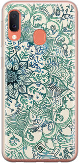 Casimoda Samsung Galaxy A20e siliconen hoesje - Mandala blauw Multi