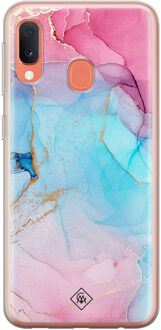 Casimoda Samsung Galaxy A20e siliconen hoesje - Marble colorbomb Bruin/beige