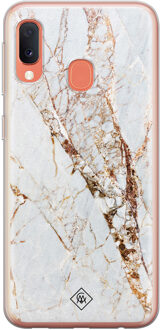 Casimoda Samsung Galaxy A20e siliconen hoesje - Marmer goud Bruin/beige, Mint