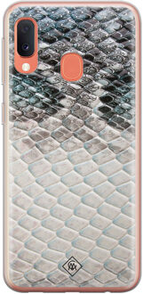 Casimoda Samsung Galaxy A20e siliconen hoesje - Oh my snake Zwart, Goudkleurig