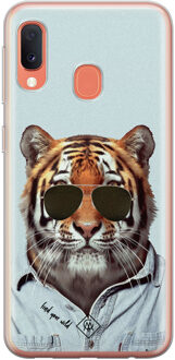 Casimoda Samsung Galaxy A20e siliconen hoesje - Tijger wild Groen