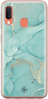 Casimoda Samsung Galaxy A20e siliconen hoesje - Touch of mint Bruin/beige