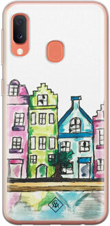 Casimoda Samsung Galaxy A20e siliconen telefoonhoesje - Amsterdam Paars