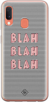 Casimoda Samsung Galaxy A20e siliconen telefoonhoesje - Blah blah blah Multi