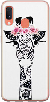 Casimoda Samsung Galaxy A20e siliconen telefoonhoesje - Giraffe Goudkleurig
