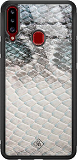 Casimoda Samsung Galaxy A20s glazen hardcase - Oh my snake Multi